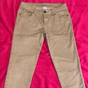 Khaki skinny jeans